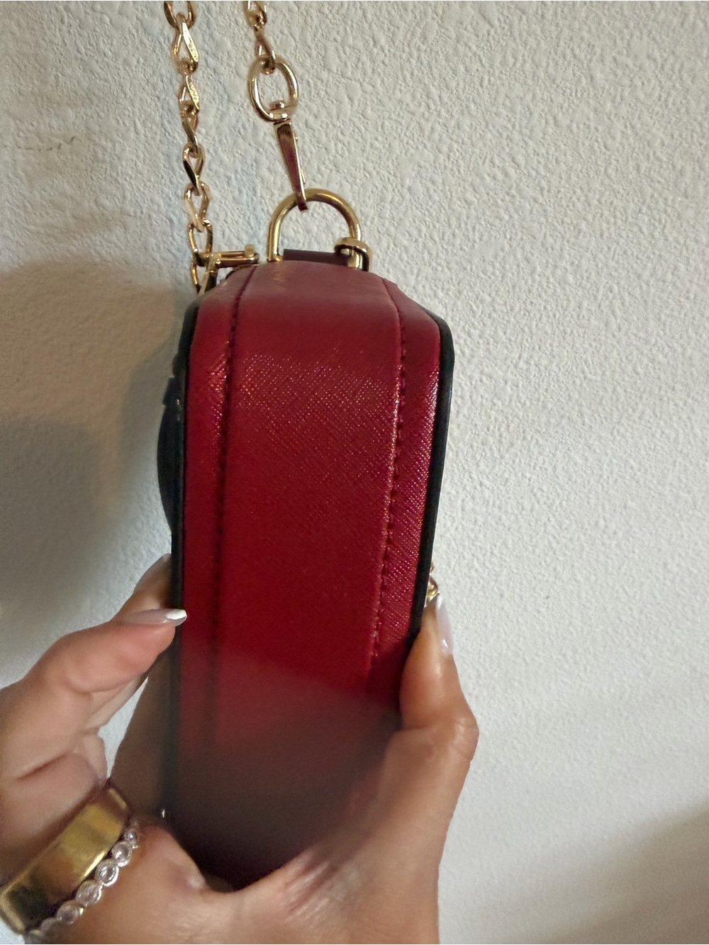 Marc Jacobs Black Snapshot Double Zip Crossbody with Gold Chain - Picture 3 of 8